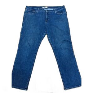 Levi's 314 Shaping Straight denim jeans sz18W, Medium wash, stretch, 5 pocket